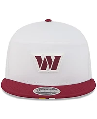 New Era Men's White/Burgundy Washington Commanders 2025 Nfl Training Camp Split Panel 9FIFTY Snapback Hat