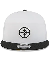 New Era Men's White/Black Pittsburgh Steelers 2025 Nfl Training Camp Split Panel 9FIFTY Snapback Hat