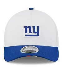 New Era Men's White/Royal New York Giants 2025 Nfl Training Camp A-Frame 9FORTY Adjustable Hat
