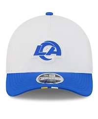 New Era Men's White/Royal Los Angeles Rams 2025 Nfl Training Camp A-Frame 9FORTY Adjustable Hat