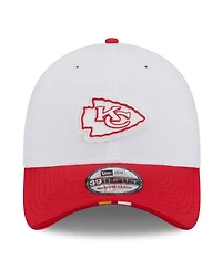 New Era Men's White/Red Kansas City Chiefs 2025 Nfl Training Camp 39THIRTY Flex Hat