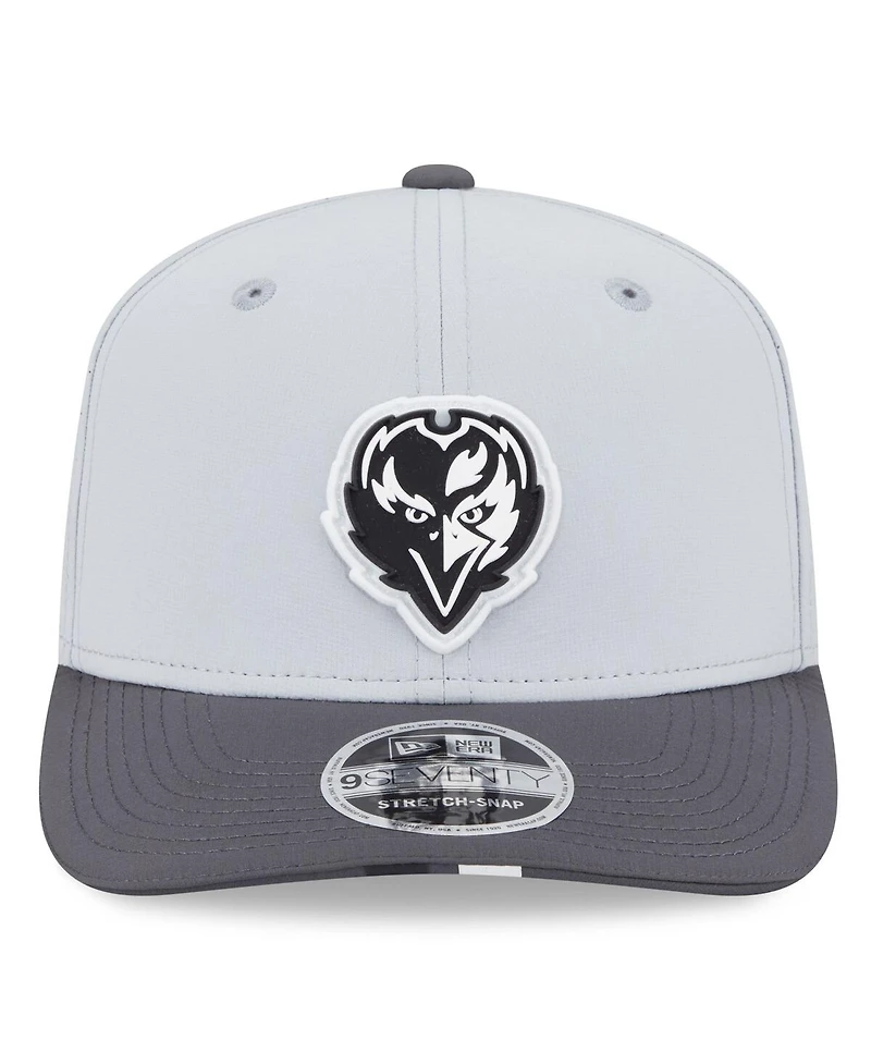 New Era Men's Gray/Graphite Baltimore Ravens 2025 Nfl Training Camp 9SEVENTY Adjustable Hat
