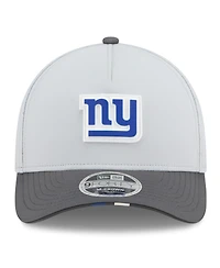 New Era Men's Gray/Graphite New York Giants 2025 Nfl Training Camp A-Frame 9FORTY Adjustable Hat