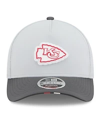 New Era Men's Gray/Graphite Kansas City Chiefs 2025 Nfl Training Camp A-Frame 9FORTY Adjustable Hat