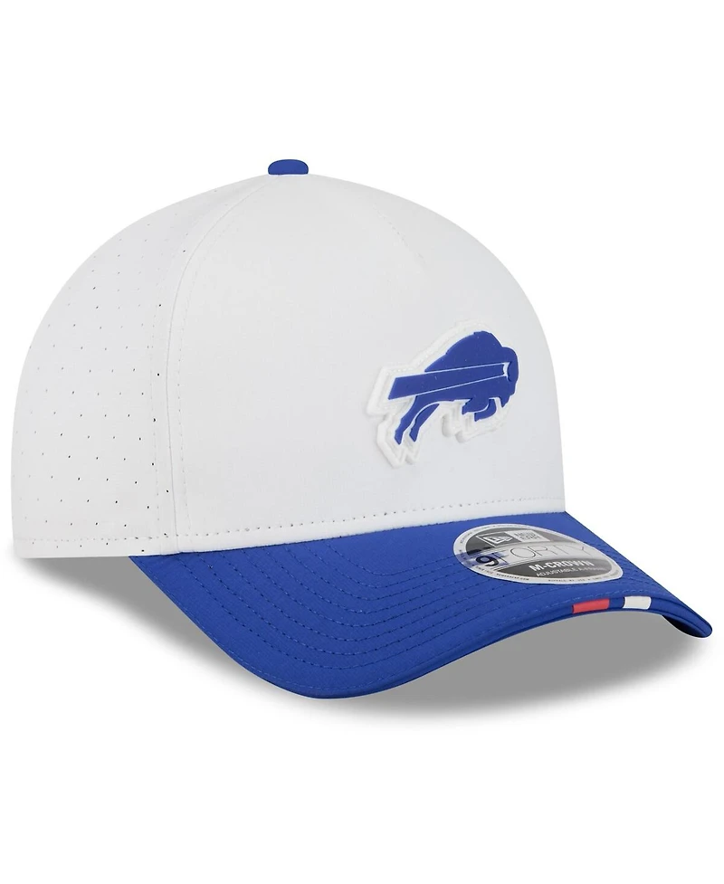 New Era Big Boys and Girls White/Royal Buffalo Bills 2025 Nfl Training Camp A-Frame 9FORTY Adjustable Hat