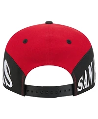 New Era Men's Scarlet/Black San Francisco 49ers Split 9FIFTY Snapback Hat