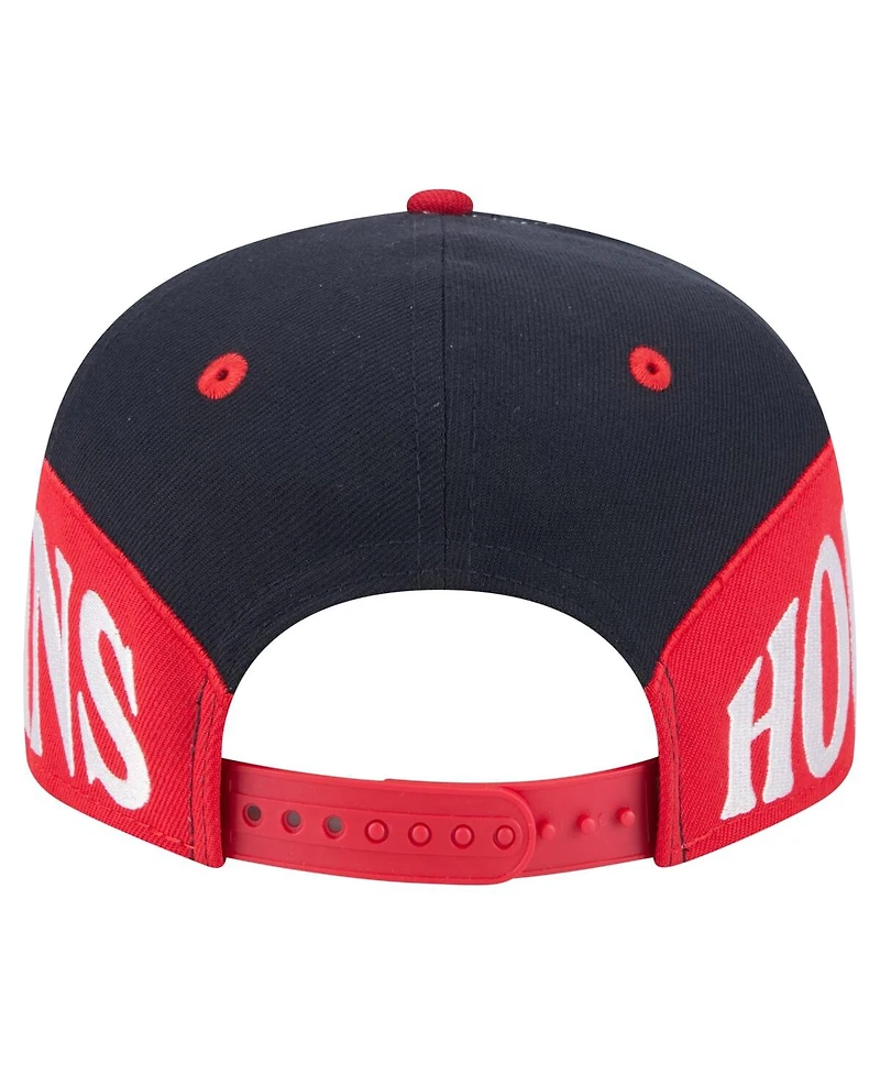 New Era Men's Navy/Red Houston Texans Split 9FIFTY Snapback Hat