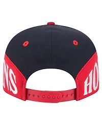 New Era Men's Navy/Red Houston Texans Split 9FIFTY Snapback Hat