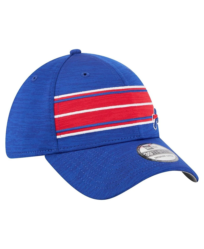 New Era Men's Royal Buffalo Bills Stripes 39THIRTY Flex Hat