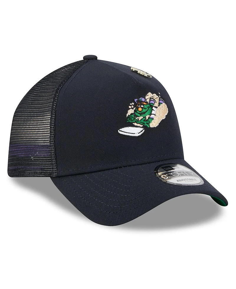 New Era Men's Navy Boston Red Sox 2025 Big League Chew A-Frame 9FORTY Adjustable Trucker Hat