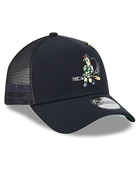 New Era Men's Navy Atlanta Braves 2025 Big League Chew A-Frame 9FORTY Adjustable Trucker Hat