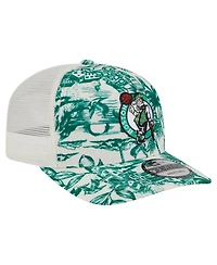 New Era Men's White Boston Celtics Lemon Tree 9SEVENTY Adjustable Hat