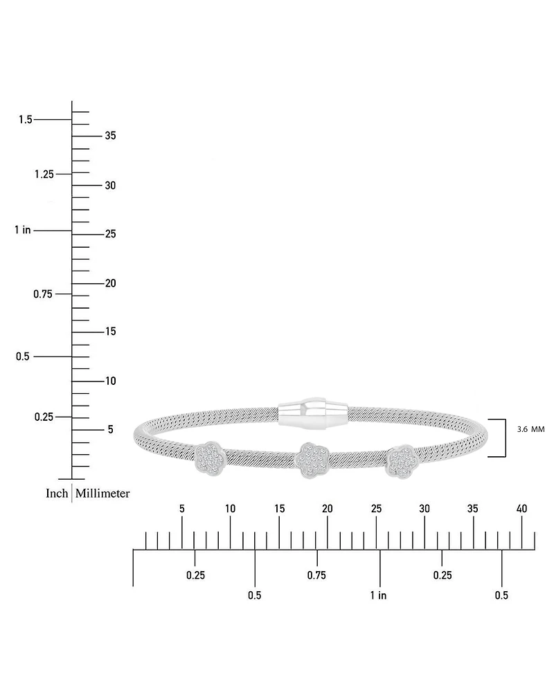 Macy's Cubic Zirconia Star Charm Bracelet Sterling Silver (also 14k Gold Over Silver)