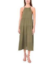 Msk Women's Sleeveless Gauze Midi Dress