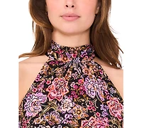 Msk Petite Sleeveless Halter A-Line Dress