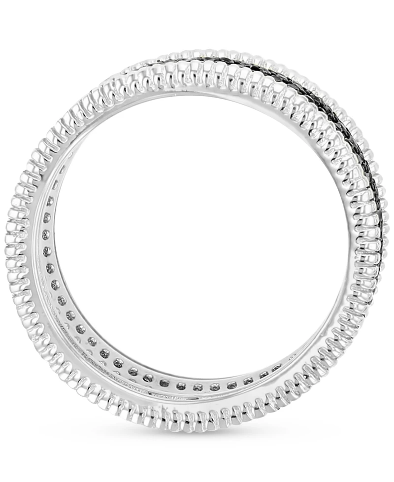 Black Spinel Multirow Cluster Ring (1-7/8 ct. t.w.) Sterling Silver