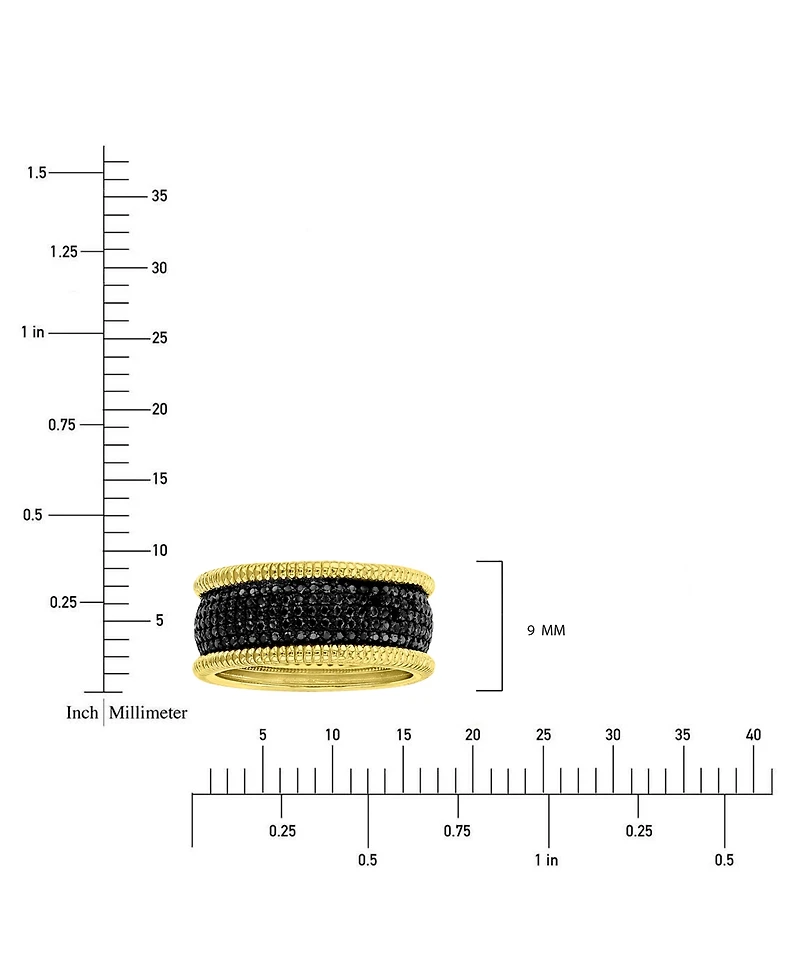 Macy's Black Spinel Multirow Cluster (1-7/8 ct. t.w.) Ring