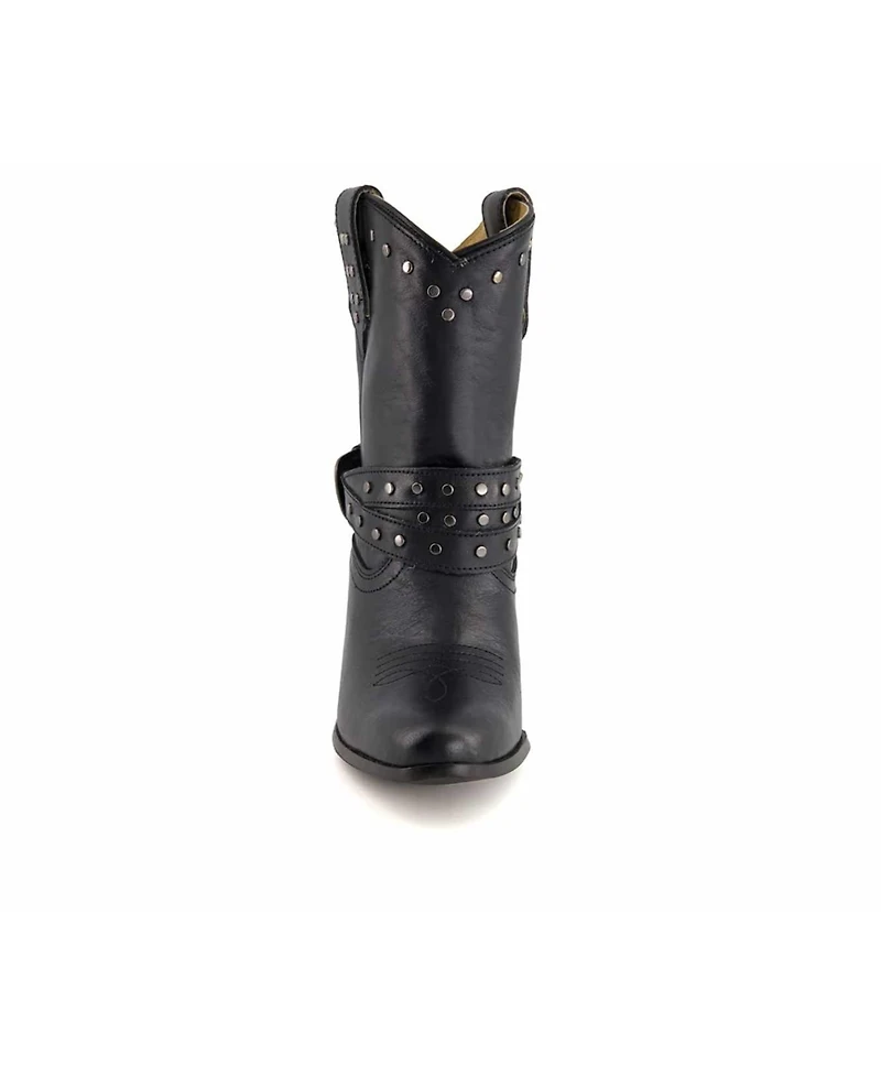 Forastero Women's Western Leather Boots with Buckle
