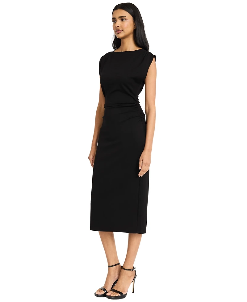 Donna Morgan Women's Boat-Neck Midi Sheath Dress