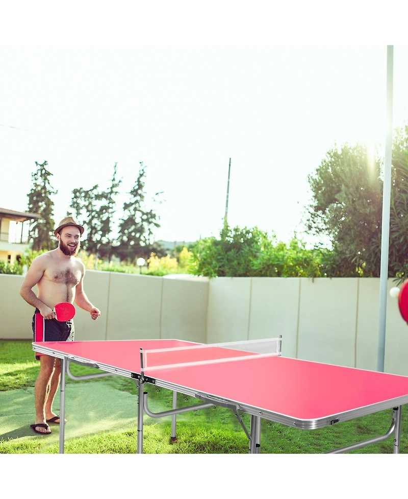 60 Inch Portable Tennis Ping Pong Folding Table with Accessories