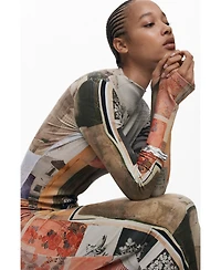 Desigual Women's Collage fitted dress