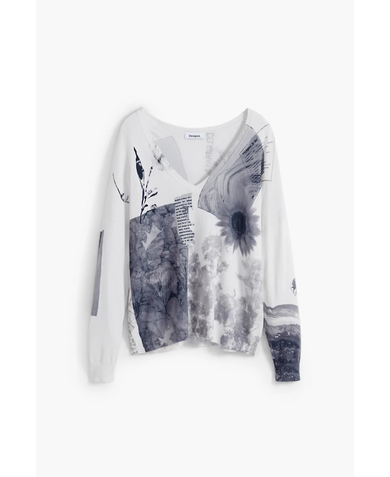 Desigual Women's Fine collage sweater