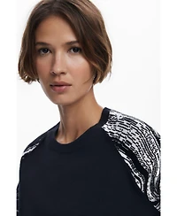 Desigual Women's Marbled sleeve sweater