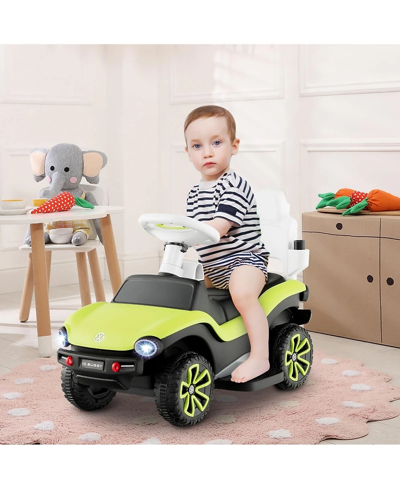 Gymax 3-in-1 Licensed Volkswagen Kids Ride on Push Car Sliding Car w/ Music & Light