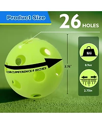 12-Pack Plastic Practice Baseballs, Training Baseballs for All Skill Levels. (Several Colors Available)