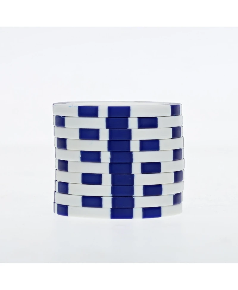 We Games 8 Stripe Clay Poker Chips, 11.5 Gram, Set of 25