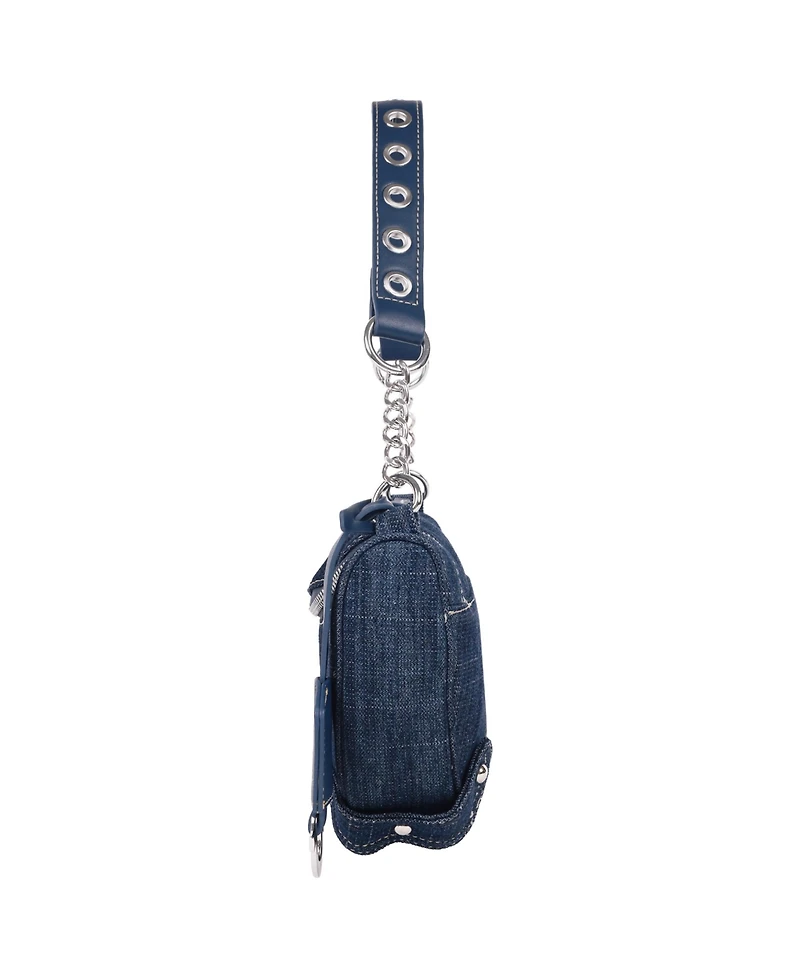 True Religion Chain Handle Denim Hobo