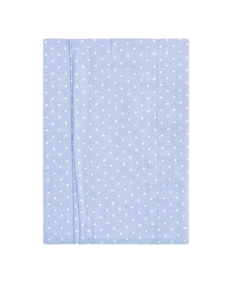 Hudson Baby Infant Girl Cotton Flannel Burp Cloths, Blush Navy Floral 7-Pack, One