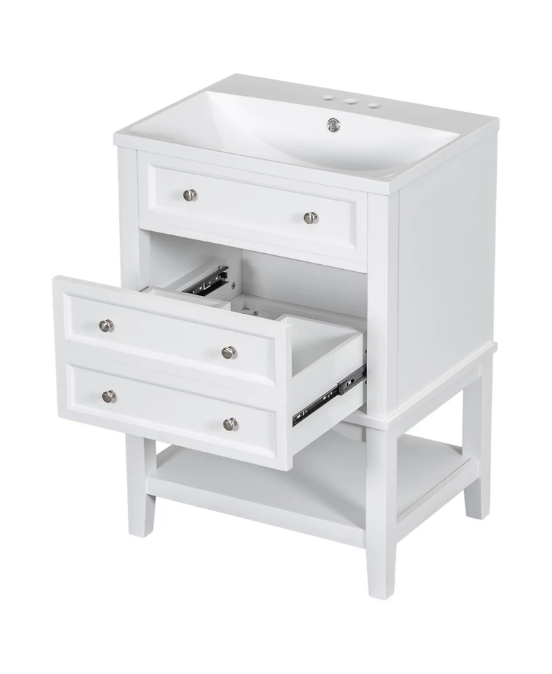 Streamdale Furniture 24" Bathroom Vanity with Sink & Storage