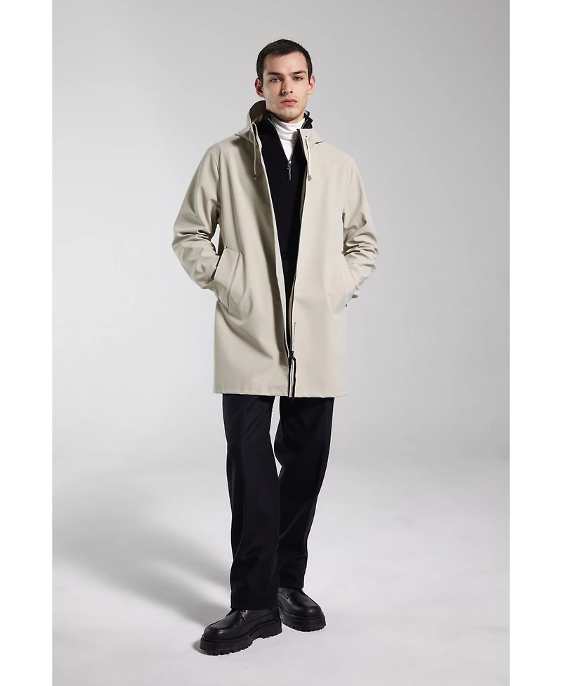 Stutterheim Men's Stockholm Lightweight Zip Matte Raincoat