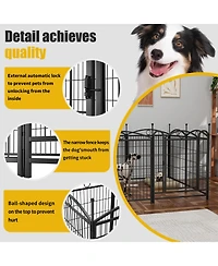 Streamdale Furniture Dog Playpen 32-Inch 8-Panel Metal Pet Fence