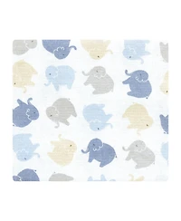 Hudson Baby Boys 4-Piece Cozy Cotton Receiving Blankets Set