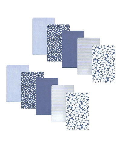 Hudson Baby Girls 10Pk Flannel Burp Cloth