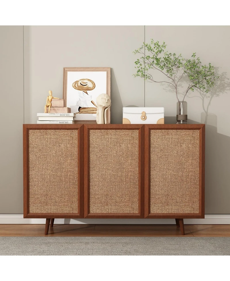 Streamdale Furniture Farmhouse Tv Stand/Console with Doors & Shelves