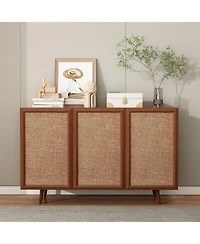 Streamdale Furniture Farmhouse Tv Stand/Console with Doors & Shelves