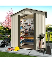 Streamdale Furniture Outdoor Storage Garden Shed 5FTx3FT Apex Roof White