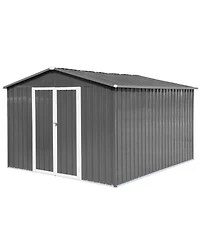 Streamdale Furniture Metal outdoor storage sheds 10ftx12ft Grey
