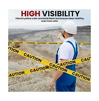 Pyle 12 Pieces Safety Caution Tape Set - 200 Meters Long Tape Roll Suitable for a Wide Range of Applications, Including Roadworks, Events
