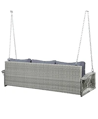 Streamdale Furniture 69" Wicker Porch Swing with Cushions & Chains
