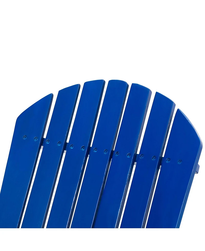 Acacia Wood Folding Adirondack Chair - Rustic Design