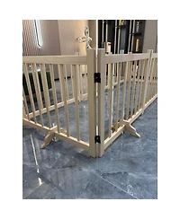 Streamdale Furniture Wooden Freestanding Pet Gate - 8 Panel 31"H