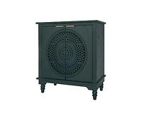 Casainc Hollow-Carved 2 Door Accent Cabinet Sideboard Buffet Storage Cabinet with Adjustable Shelf
