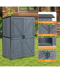 Streamdale Furniture Outdoor Storage Cabinet - Blue Gray