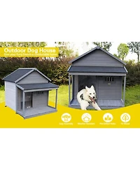 Streamdale Furniture Large Balcony Dog House with Terrace