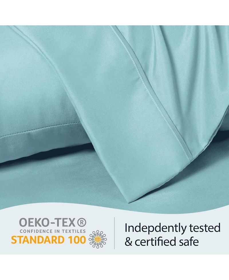 Queen 2PC Ultra Soft Silky Solid Performance Pillowcase Set