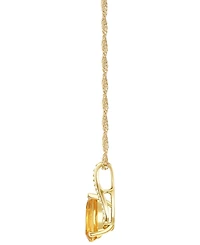 Citrine (1-1/2 ct. t.w.) & Diamond Accent Pear 18" Pendant Necklace in 14k Gold